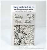 SO: Imagination Crafts Decoupage Stamps - Iris