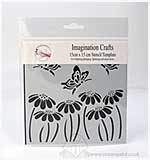 SO: Imagination Crafts Stencil Template - Butterfly and Daisies