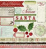 SO: My Minds Eye MME 12x12 Cardstock Accessories Sheet - Jolly Holly
