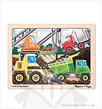SO: Melissa and Doug - Wooden Jigsaw Puzzle - Construction Site12pcs