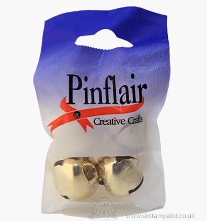 SO: Pinflair Jingle Bells Gold 1\" inch
