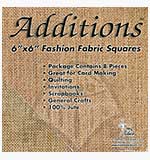 SO: Coarse Weave Dark Natural 6x6 Fashion Fabric Squares (8 Sheets)