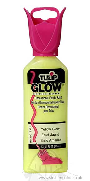 SO: Tulip Glow in the Dark Dimensional Fabric Paint - Yellow Glow