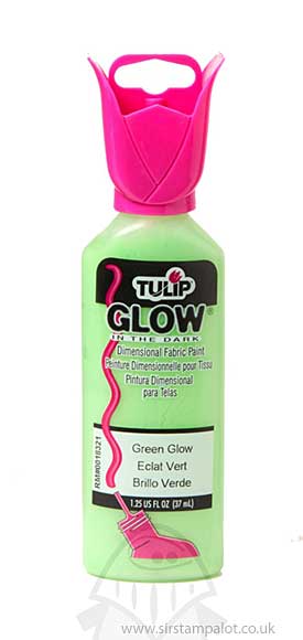 SO: Tulip Glow in the Dark Dimensional Fabric Paint - Green Glow