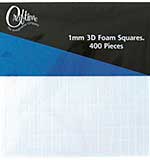 SO: Craftime 3D Foam Square Pads - White 1mm (400pc)