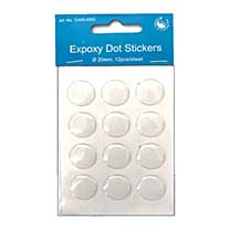 SO: Hobby Crafting Fun - Epoxy DOT Stickers Ø 20mm (12 pcs)
