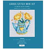 Cross Stitch Mini Kit - Flowers with Teapot
