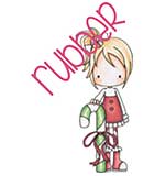 CC Designs Rubber Stamp - Peppermint Candy Cane