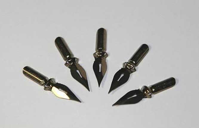 Pack of 5 Nibs, Suitable for use with Wooden Dip Pen