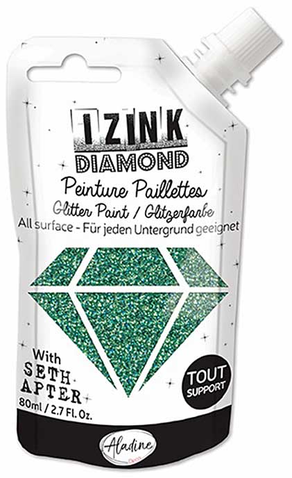 SO: IZINK Diamond Glitter Paint 80ml - Azure Blue