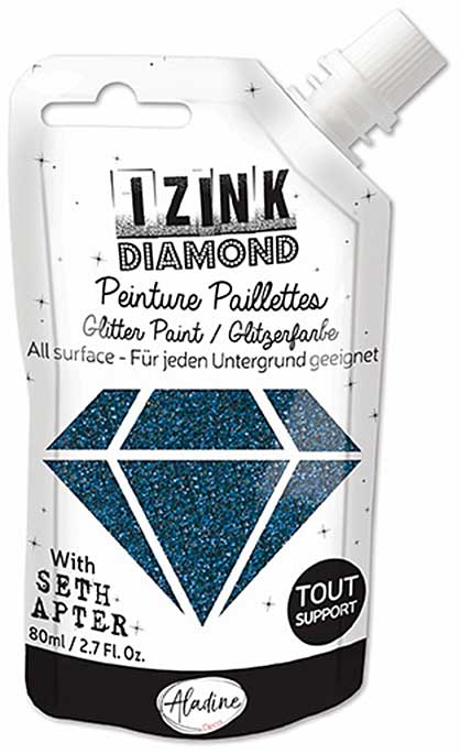 SO: IZINK Diamond Glitter Paint 80ml - Beautiful Blue