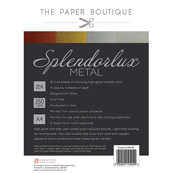SO: The Paper Boutique Splendorlux Metal Card