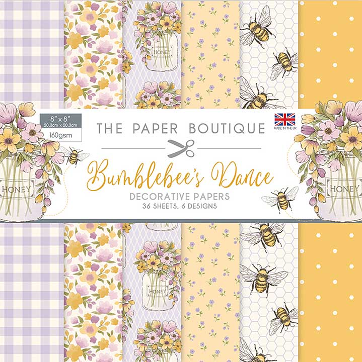 The Paper Boutique Bumblebees Dance 8 in x 8 in Paper Pad