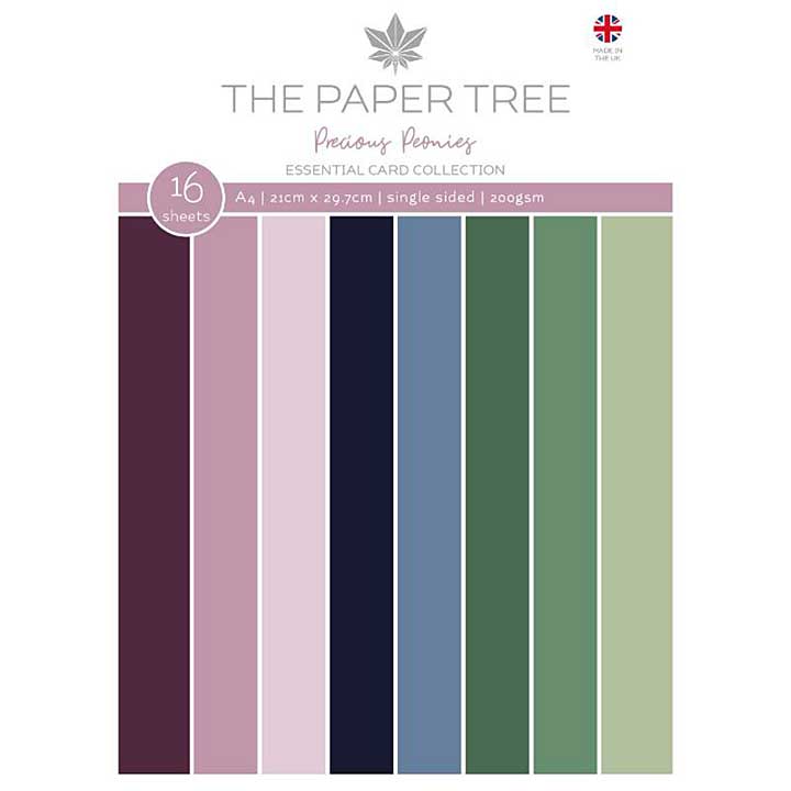 The Paper Tree Precious Peonies A4 Essential Colour Card