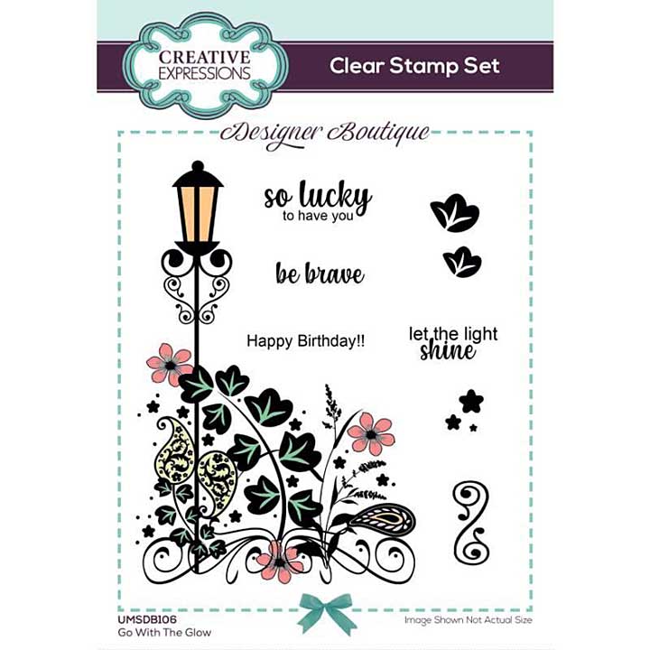 Creative Expressions Designer Boutique Go With The Glow 6 in x 4 in Clear Stamp Set