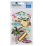 Paper House 3D Stickers 4.5X7.5 - At The Beach