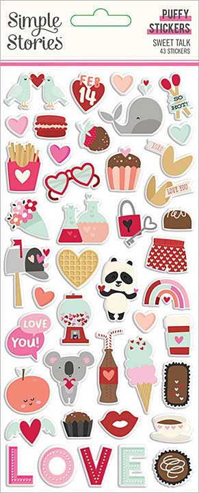 SO: Sweet Talk Puffy Stickers 43pk