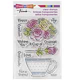 Stampendous Perfectly Clear Stamps - Pop Rose Teacup