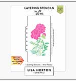 Lisa Horton Crafts - Layering Stencil - Wild Peony