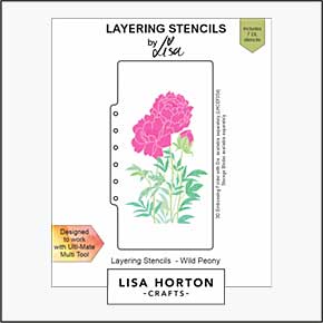 SO: Lisa Horton Crafts - Layering Stencil - Wild Peony