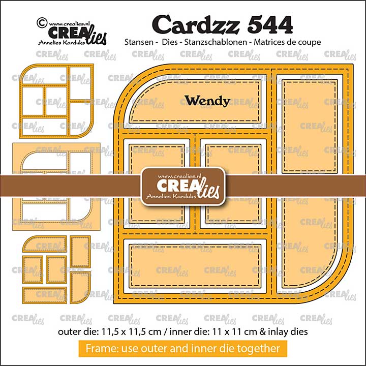 Crealies Cardzz Dies No. 544 Frame and Inlays Wendy (6 Shapes) (CLCZ544)