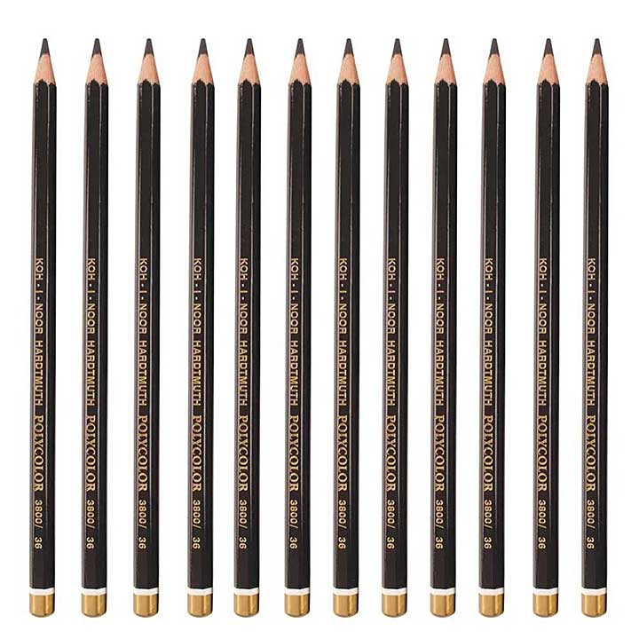 Koh-i-Noor Hardtmuth Polycolour Pencils - Ivory Black