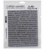 Tim Holtz Cling Stamps 7X8.5 - Tiny Text Christmas