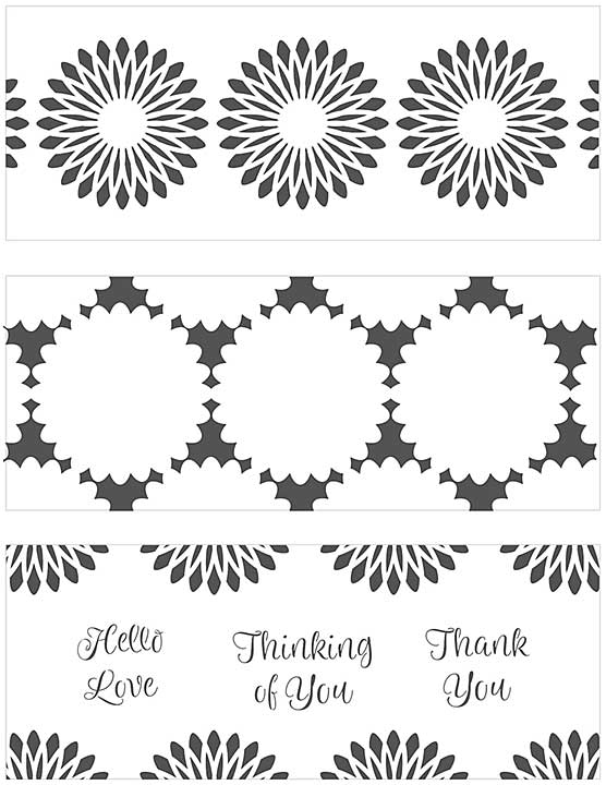The Crafters Workshop Triple Flowers Slimline Layered Stencil (TCW6015)
