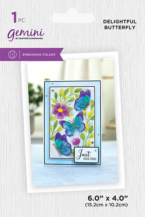 SO: Gemini Illustrated Embossing Folder Delightful Butterfly (GEM-EF4-DEBU)