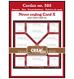 Crealies Cardzz Dies No. 325 Never Ending Card X (CLCZ325)