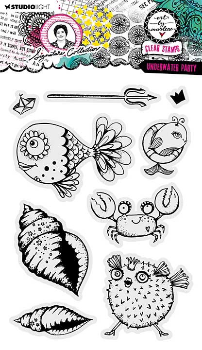 Art By Marlene Signature Collection Clear Stamp Underwater Party (ABM-SI-STAMP649)