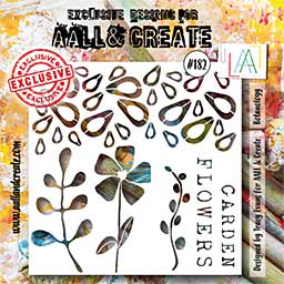 Aall and Create Stencil 6x6 Inch Botanology (AALL-PC-182)