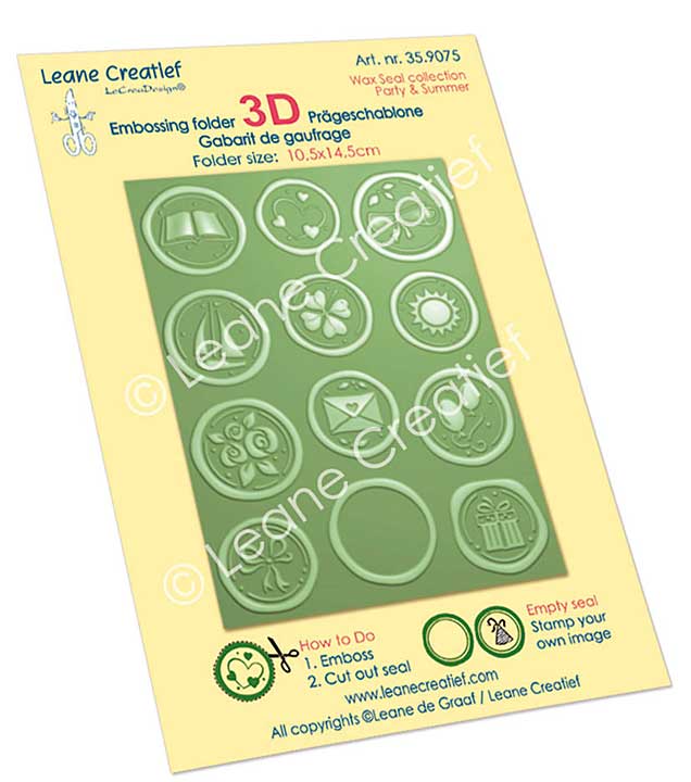 Leane Creatief Wax Seal Collection 3D Embossing Folder Party and Summer (35.9075)