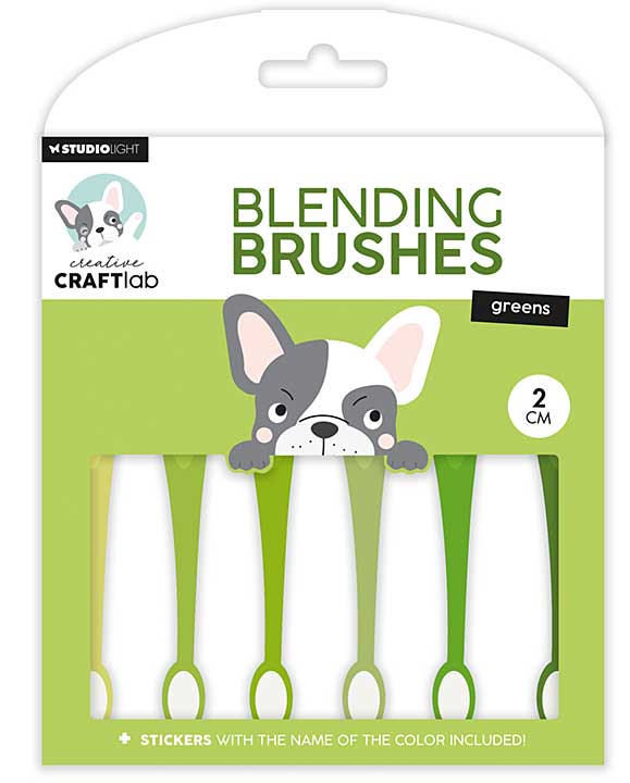 Creative Craftlab Blending Brushes Greens 2cm (6pcs) (CCL-ES-BBRU11)