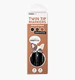 Creative Craftlab Twin Tip Markers Choco Brownie (3pcs) (CCL-ES-MARK07)