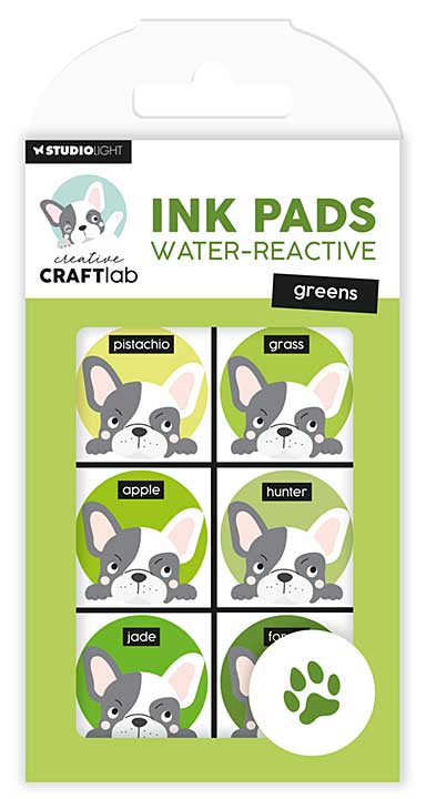 SO: Creative Craftlab Ink Pads Water-Reactive Greens (6pcs) (CCL-ES-INKP22)