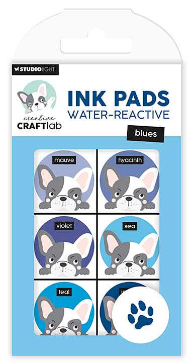 SO: Creative Craftlab Ink Pads Water-Reactive Blues (6pcs) (CCL-ES-INKP23)