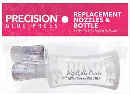 Replacement Nozzles and Empty Bottle for Precision Glue Press - Nuvo (My Sweet Petunia)