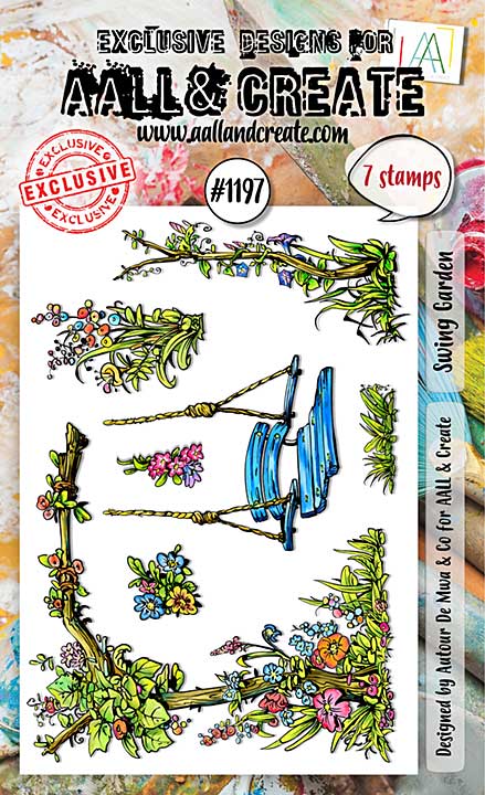 PRE: Aall and Create Stamp Set A6 Swing Garden (0724)