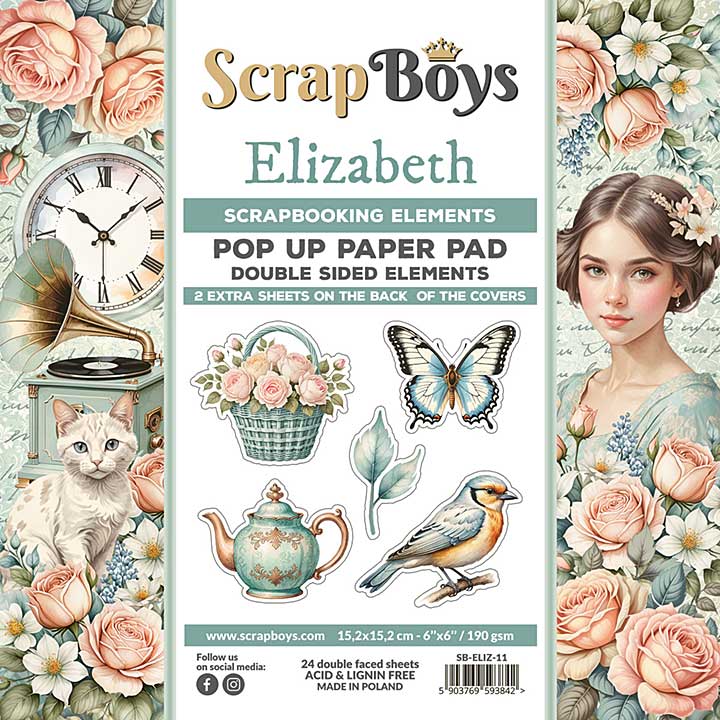 SO: ScrapBoys Elizabeth 6x6 Inch Pop Up Paper Pad