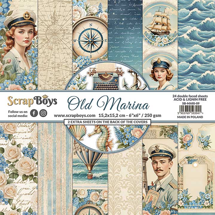 ScrapBoys Old Marina 6x6 Inch Paper Pad