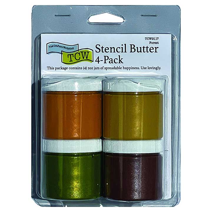 The Crafters Workshop Forest Stencil Butter 2 oz. (4pcs)