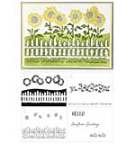 Crafter's Workshop Layered Card Stencil 8.5x11 - A2 Layered Fenced Sunflowers