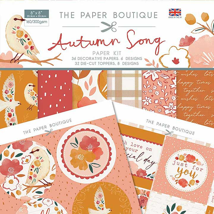 The Paper Boutique Autumn Song 8x8 Inch Paper Kit