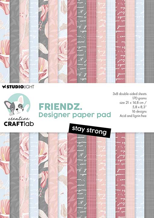 Creative Craftlab Friendz Design Paper Pad A5 Stay Strong