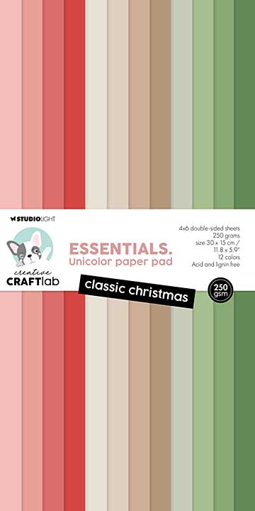 Creative Craftlab Classic Christmas Essentials Unicolor Paper Pad