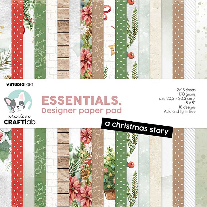 Creative Craftlab A Christmas Story 8x8 Inch Design Paper Pad