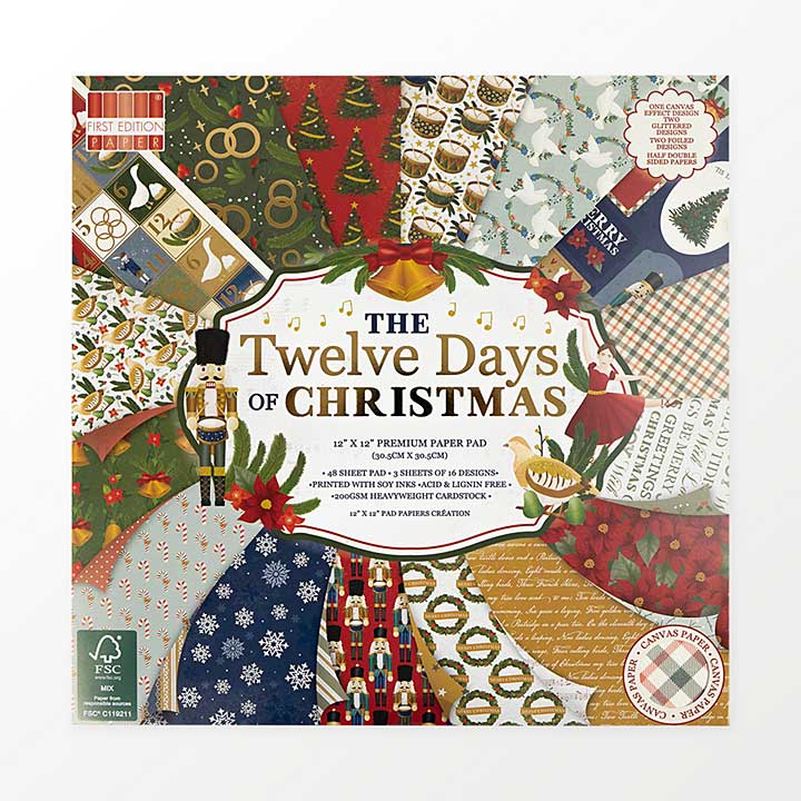 First Edition Twelve Days of Christmas 12x12 Inch Paper Pad