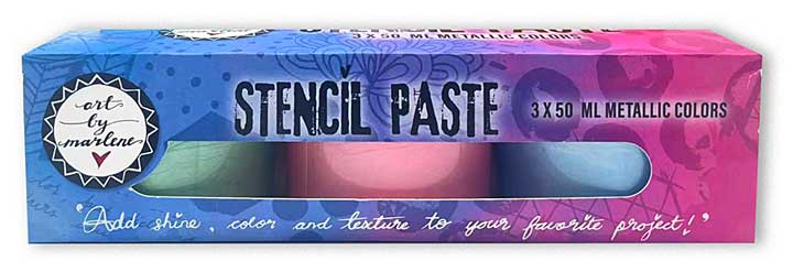 Art By Marlene Stencil Paste Metallic (3x50ml)