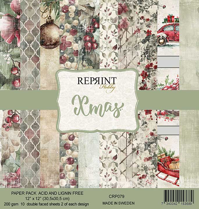 Reprint Xmas 12x12 Inch Paper Pack